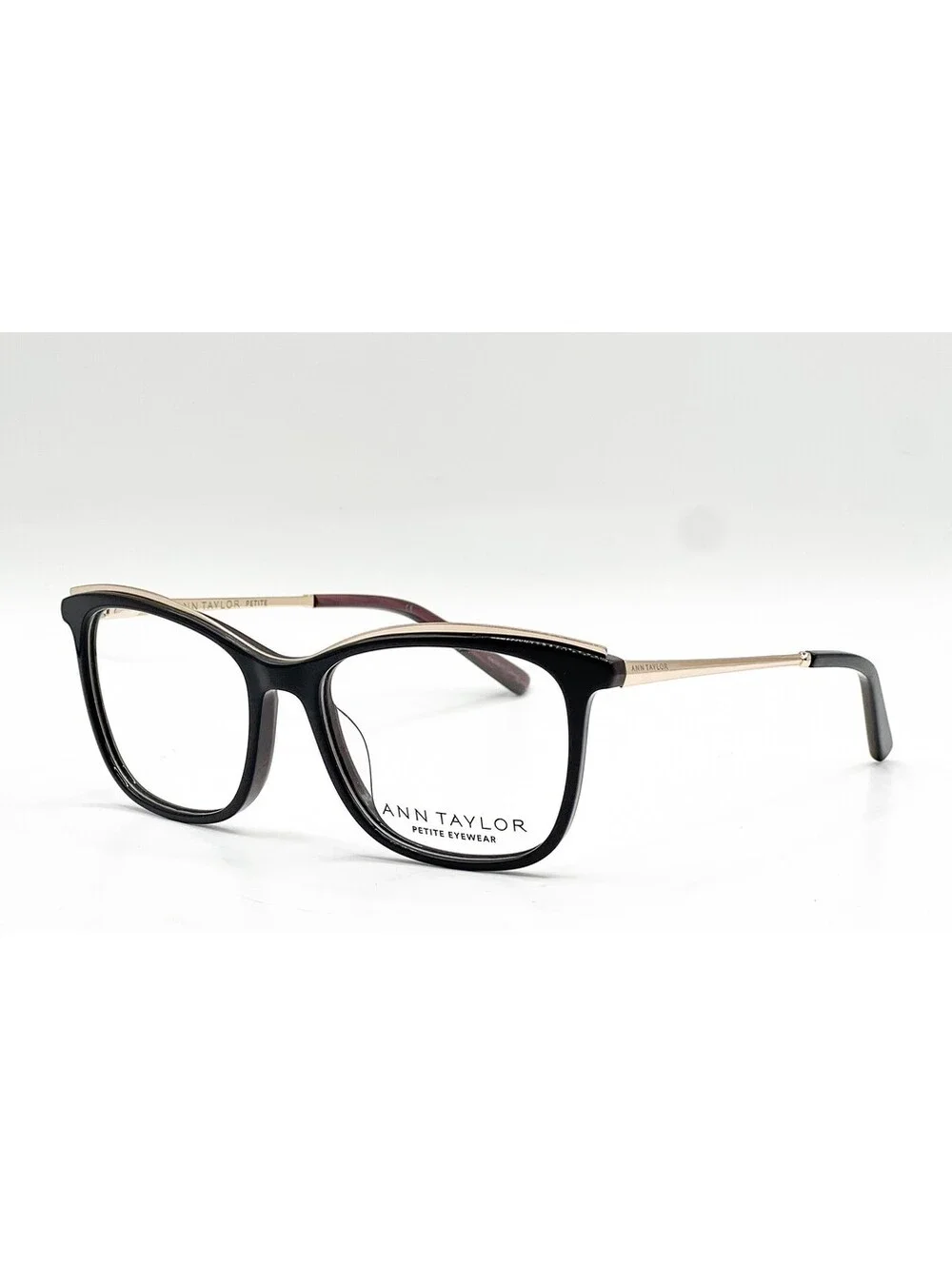 Ann Taylor Atp817 C01 Black/Gold Authentic Eyeglasses 49-15-135